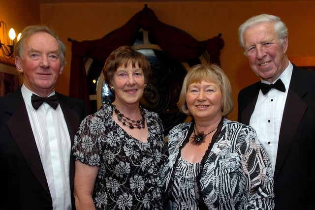Attending the Rainey Old Pupils Association formal in 2007 were Tom and Marian Dempsey and Billy and Pat Johnston.