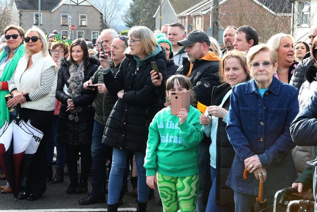 Crowds turned out in the sunshine for St Patrick's Day parades in Dunloy and Rasharkin.