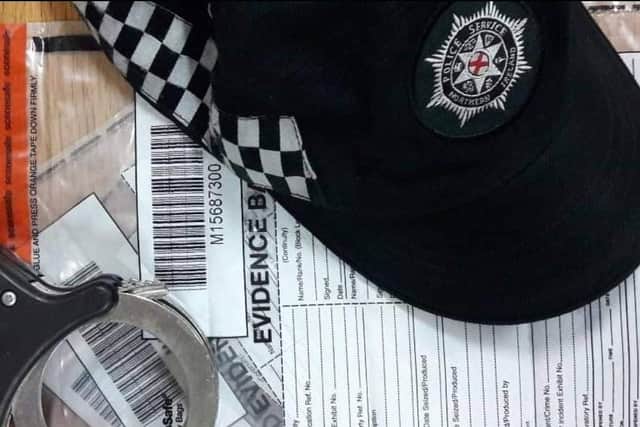 Police seized suspected drugs after searching two separate vehicles in the Larne area.  Picture: PSNI