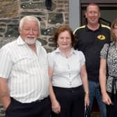 Gerard and Ann Dallat, Peter and Ann Louden and Seamus Dobbin at the Bikers' service in Armoy back in 2010