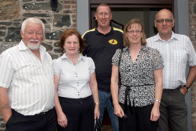 Gerard and Ann Dallat, Peter and Ann Louden and Seamus Dobbin at the Bikers' service in Armoy back in 2010