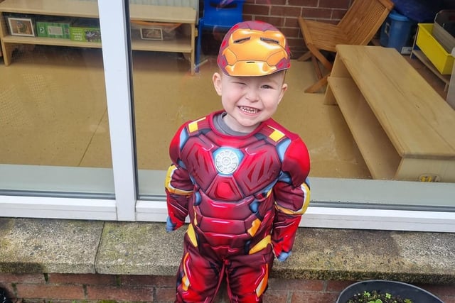 Leah McCormack shared this photo of her little 'Iron Man'