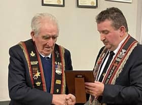 Sir Knight Sandy McMullan with Sir Knight Brian Brown