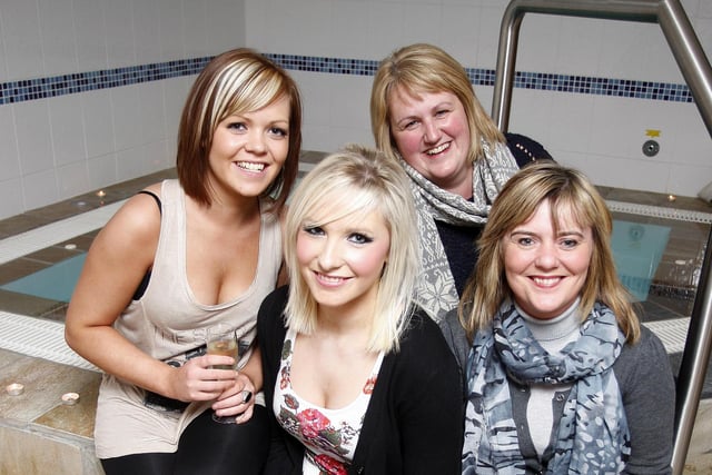 Hailey McFaul, Helen Taylor, Yvonne McCrea and Lorraine Kelly enjoying the RNLI fundraising evening at The Adelphi Hotel and Spa in Portrush back in 2010