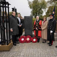 Memorial unveiled in Lisburn to pay tribute to prison officers killed in the line of duty