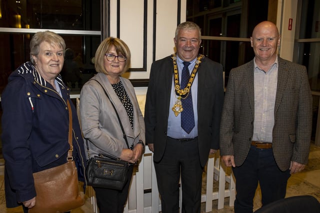 Mairead McNulty, Ann Newland and Martin Mailey from the Limavady Conference pictured with the Mayor of Causeway Coast and Glens Borough Council, Councillor Ivor Wallace
