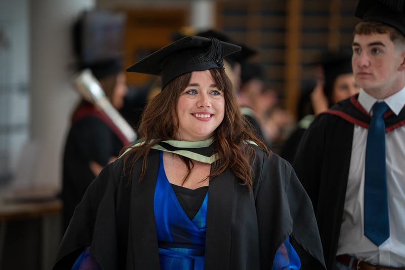 Attending graduation at ICC Belfast.