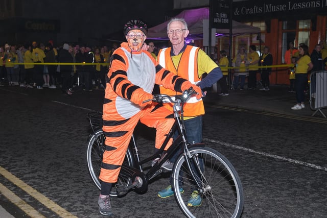 Carol Doey, from The Hub with husband Tony at the Darkness into Light Walk organised by The Hub, Cookstown.
