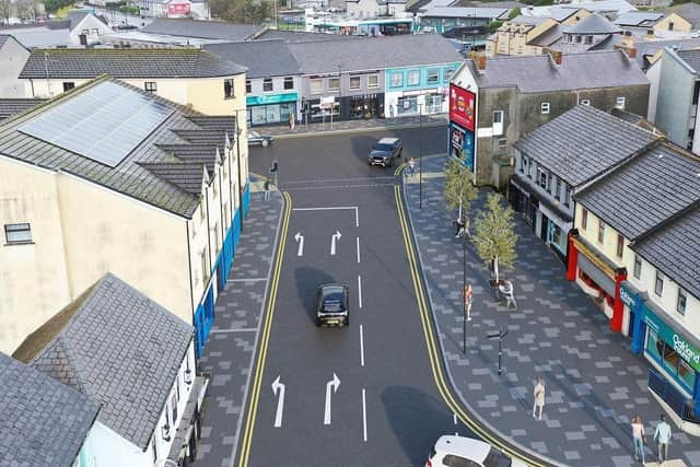 Artist's impression of how Maghera town centre will look after the scheme is completed. Credit: Submitted