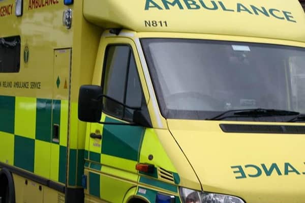 Firefighters used specialist cutting equipment to rescue a casualty from a vehicle following a road traffic collision in Dunmurry on Friday, February 28.  Photo: NIAS