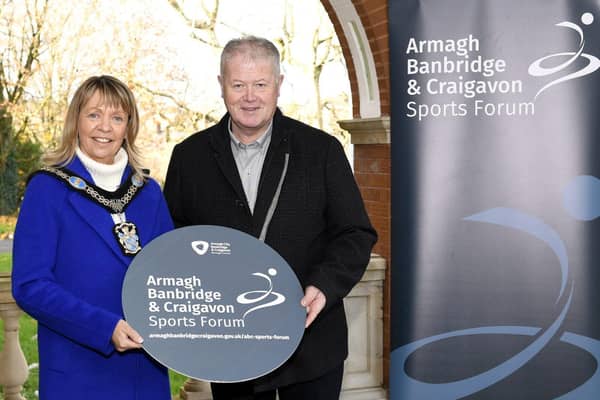 Lord Mayor of Armagh City, Banbridge and Craigavon, Alderman Margaret Tinsley and Chair of ABC Sport