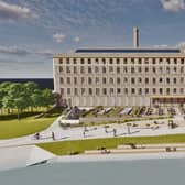An artist's impression of the redeveloped Gilford Mill site. Picture credit: RMI Architects.
