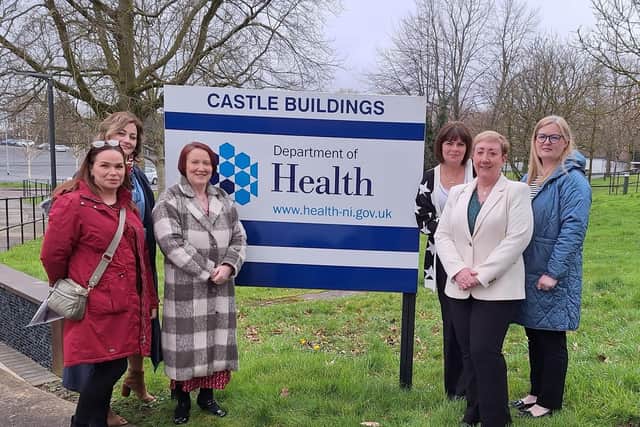 Some of the ladies who received letters from the Southern Health Trust regarding concerns over Cervical Smear Tests and who are involved in a review of those tests. They attended a meeting with Health Minister Mr Robin Swan MLA with Armagh, Banbridge and Craigavon Councillor Julie Flaherty to discuss the issues.