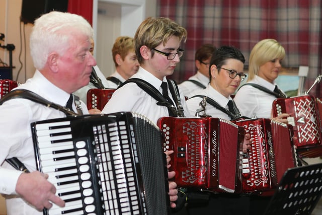 Bushside Accordion Band at the Mosside Educational Rural and Culture Society Variety Concert held in Mosside Orange Hall on Wednesday evening
