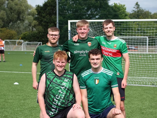 Smiling team took part in the Lurgan Against Racism 5-a-side tournament and fun day at Knockramer Park.