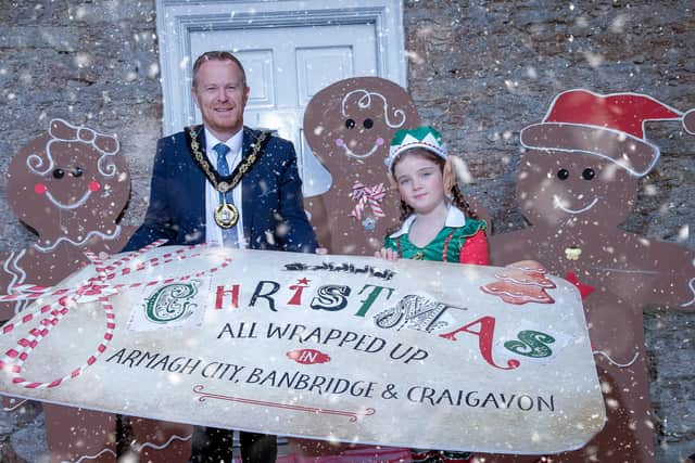 Lord Mayor of Armagh City, Banbridge and Craigavon, Councillor Paul Greenfield, gets ready for the Christmas season.