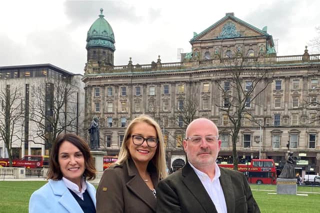 Pictured are, from left, Edel Doherty, Consultant, Shauna Burns, Managing Director and Steve Banks, CEO.