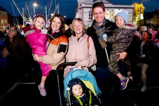 The Spence family enjoying festive treats, lights and sounds at the Ballyclare switch-on.
