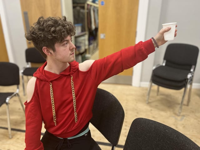 Pictured in rehearsals for Ballywillan Drama Group's production of Fiddler on the Roof is Adam Campbell.