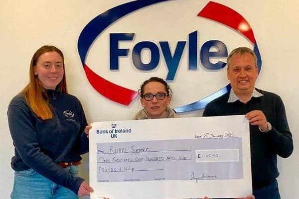 Cara Moore, Agricultural Communications Specialist at Foyle Food Group, Pamela Caldwell, Rural Support, and Wayne Acheson, Director at Foyle Food Group
