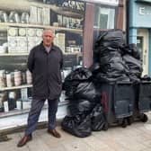 Cllr Alex Swan (UUP) has voiced his 'disappointment' as uncollected rubbish in Lisburn piles up on the streets
