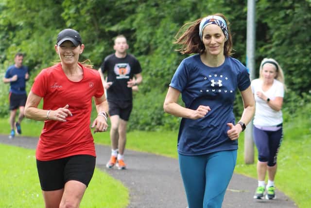 Sinead Graham and Karen Thompson at Limavady Parkrun