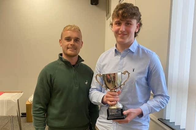 Jake with 3rd XV player of the year Max Scott.