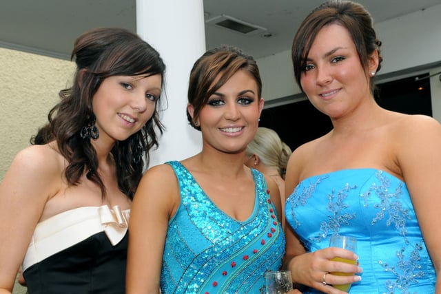 Rachel Lesley, Claire Griffin and Lauren Canmore relaxing at the Cookstown & Dungannon Women's Aid White Ribbon Ball held in 2010.mm2210-182ar.