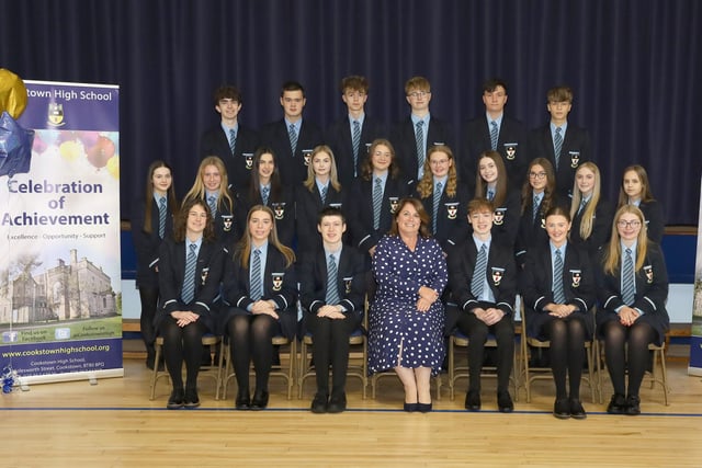 Cookstown High School pupils who received seven  or more A grades at GCSE level.