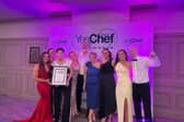 Clare Johnston (third from left) with family members and staff from Coleraine's Railway Arms pictured at the Yes Chef awards. Credit Railway Arms