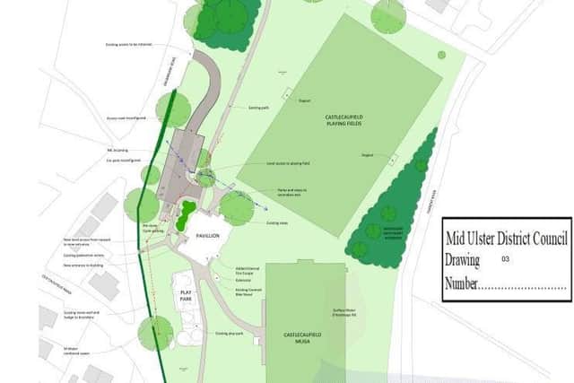The new and improved sports complex at Castlecaulfield Playing Field will be fully accessible. Credit: Mid Ulster District Council