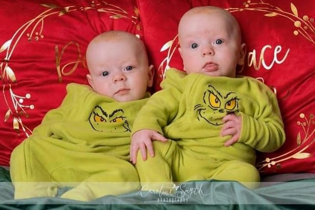 First Christmas for these adorable twins.