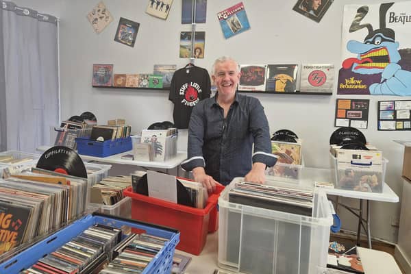 Ray Dennison recently opened Vinyl Matters in Railway Street in Lisburn. Pic credit: NIWD