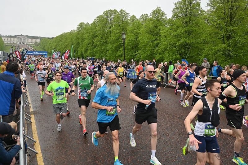 The runners set off from Stormont.
