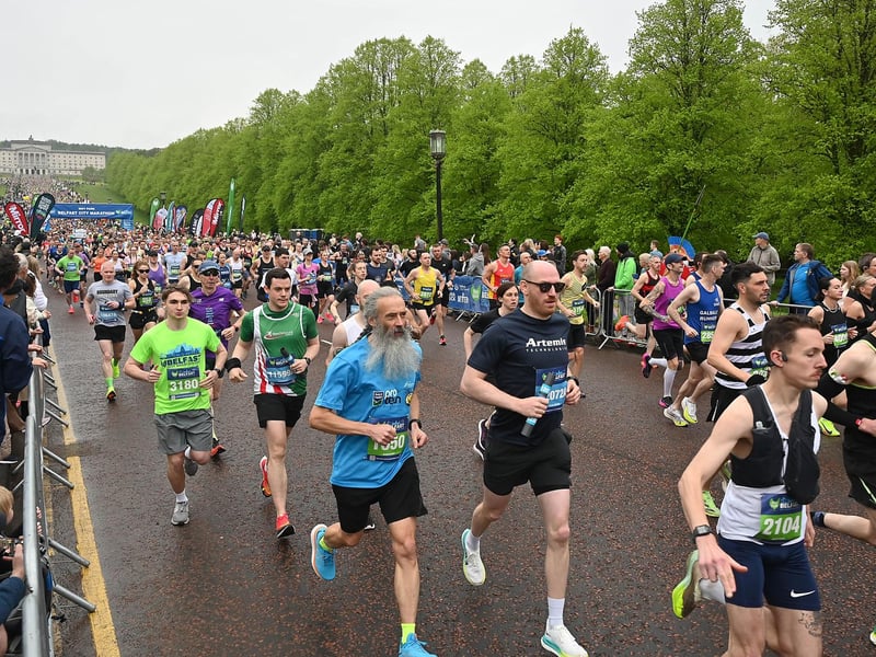 The runners set off from Stormont.