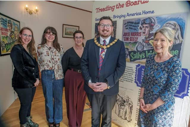 Museum staff are joined by Deputy Mayor Alderman Richard Brown Stewart and Museum volunteer, Elle Park (second from left). CREDIT CCGBC