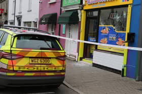 The pizza shop which was attacked in Bushmills on June 18. PICTURE KEVIN MCAULEY/MCAULEY MULTIMEDIA