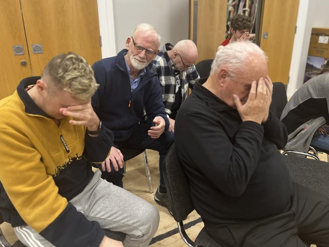 Pictured in rehearsals for Ballywillan Drama Group's production of Fiddler on the Roof.