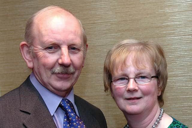 Wilbert and Ruth Mayne captured at the Ulster Farmers Union dinner held in the Greenvale Hotel.