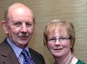 Wilbert and Ruth Mayne captured at the Ulster Farmers Union dinner held in the Greenvale Hotel.