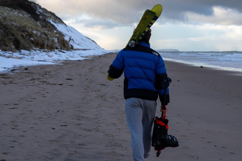 Ethan Hill from Troggs Surf School gets ready to hit the slopes of Portrush