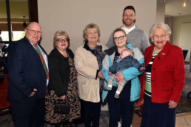 Members  of the extended Martin family who enjoyed a Mother's Day meal at Portadown's Seagoe Hotel on Sunday. PT12-238.
