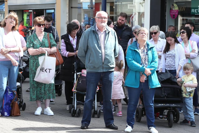 Members of the public gathered at Coleraine Town Hall on Saturday to voice opposition to the loss of maternity services at Causeway Hospital.