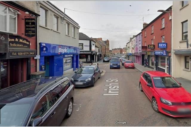Irish Street in Dungannon where the assault happened in the early hours of Monday morning. Credit: Google Maps