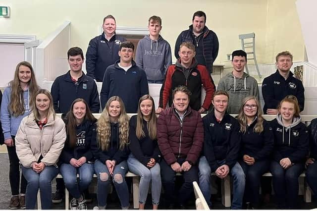 Newly elected committee members of Moneymore Young Farmers Club.