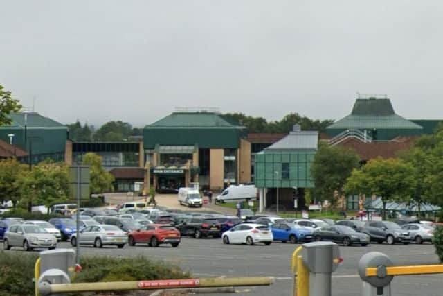 The court heard the defendant was disorderly at Antrim Area Hospital. Photo Google