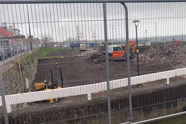 Equipment at Marine Gardens play park in Carrickfergus has been cleared as work progresses on a extensive refurbishment programme.   Photo: Helena McManus