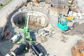 An aerial view of the Meadow Lane project. Picture: NI Water