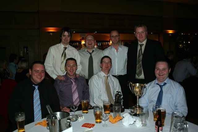 Clann Eireann senior team members at the club dinner in 2007.