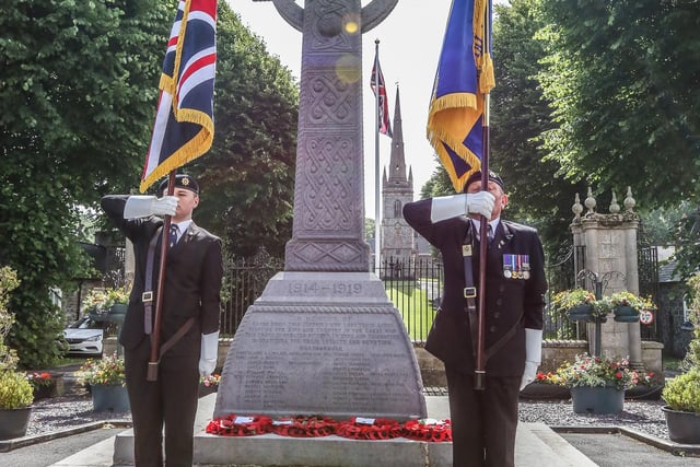 Royal Hillsborough RBL, Royal Hillsborough LOL District No19 and JLOL55 laid wreaths at the War Memorial in Hillsborough to commemorate the Battle of the Somme. Pic credit: Norman Briggs, rnbphotographyni